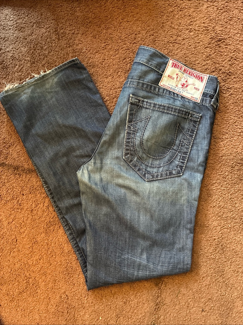 True Religion Denim Jeans - Light Blue Wash Bobby Big T